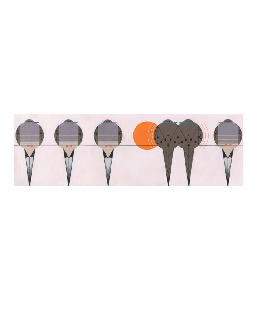 Charley Harper: Lovey Dovey Bookmark