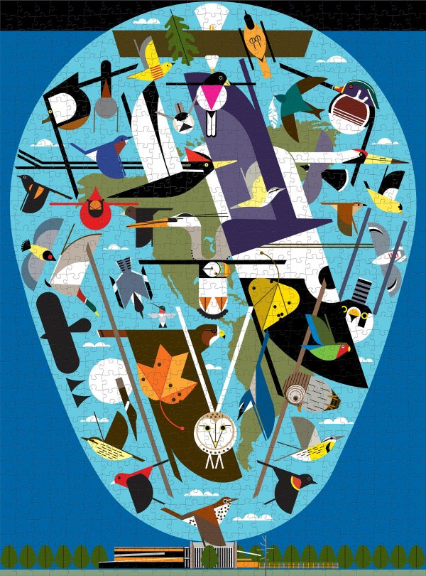 Charley Harper: We Think the World of Birds 1000-Piece Jigsaw Puzzle - Image 2