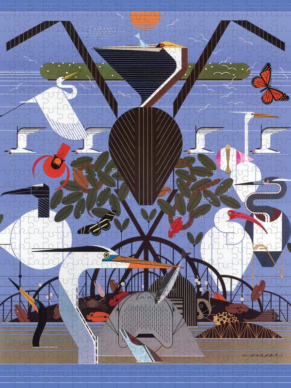 Charley Harper: Coastal Creatures 500-Piece Jigsaw Puzzle - Image 2