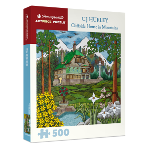 CJ Hurley: Cliffside House in Mountains 500-Piece Jigsaw Puzzle