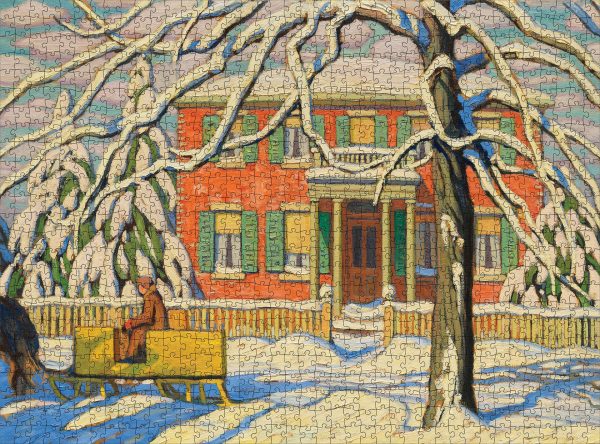 Lawren S. Harris: Red House and Yellow Sleigh 1000-Piece Jigsaw Puzzle - Image 2
