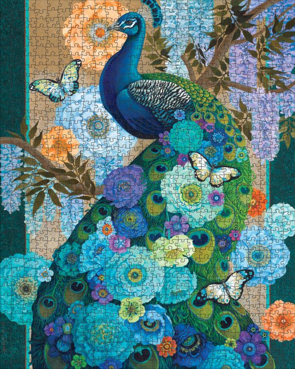 David Galchutt: Floral Peacock 1000-Piece Jigsaw Puzzle - Image 2