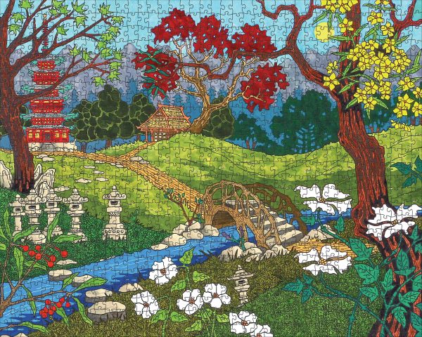 CJ Hurley: At the Japanese Garden 1000-Piece Jigsaw Puzzle - Image 2