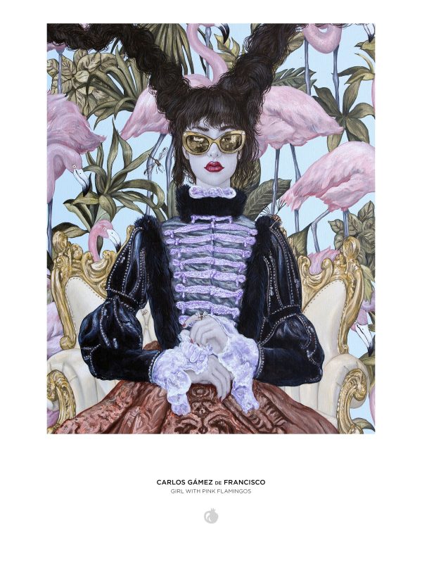 Carlos Gámez de Francisco: Girl with Pink Flamingos 1000-Piece Jigsaw Puzzle - Image 3