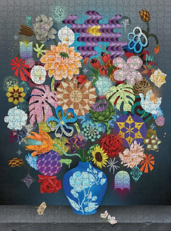 Casey Gray: Still Life with Flowers 1000-Piece Jigsaw Puzzle - Image 2