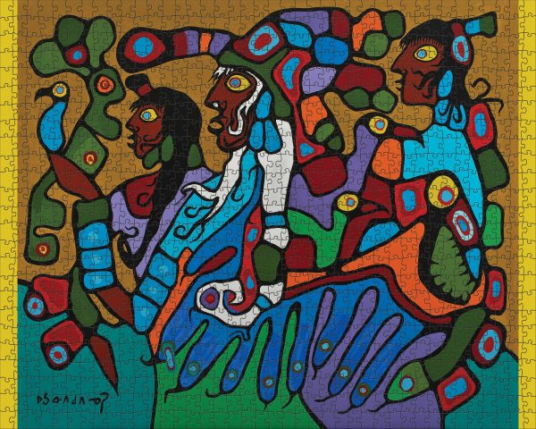 Norval Morrisseau: Shaman and Disciples 1000-Piece Jigsaw Puzzle - Image 2