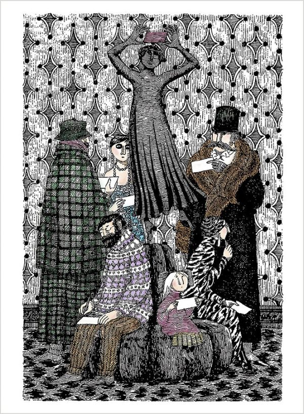 Edward Gorey: Mysterious Messages. Cryptic Cards. Coded Conundrums. Anonymous Notes Book of Postcards - Image 5