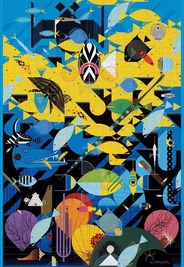 Charley Harper: The Coral Reef 1000-Piece Jigsaw Puzzle - Image 2