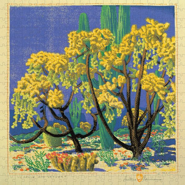 Gustave Baumann: Cholla and Sahuaro 500-piece Jigsaw Puzzle - Image 2