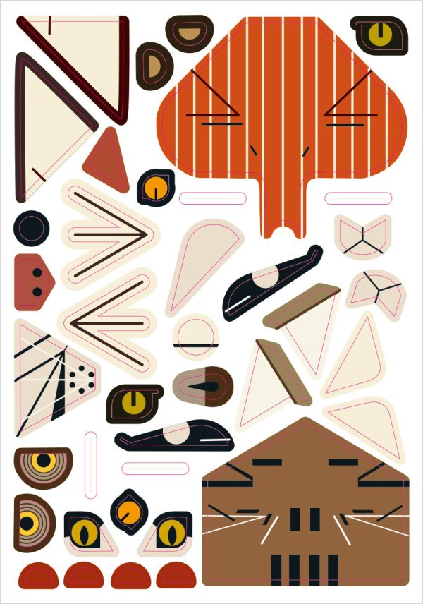 Charley Harper's Sticky Critters. Volume 2: Animals in America's National Parks Sticker Kit - Image 3
