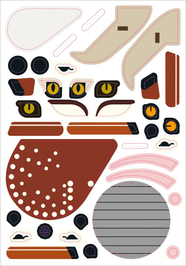 Charley Harper's Sticky Critters. Volume 2: Animals in America's National Parks Sticker Kit - Image 4