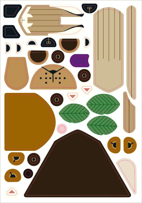 Charley Harper's Sticky Critters. Volume 2: Animals in America's National Parks Sticker Kit - Image 5