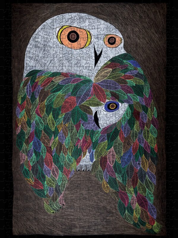 Ningiukulu Teevee: Colourful Wild Owl 500-Piece Jigsaw Puzzle - Image 2