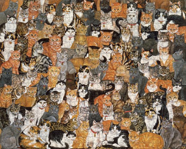 Ditz: Double Cat-Spread 1000-Piece Jigsaw Puzzle - Image 2