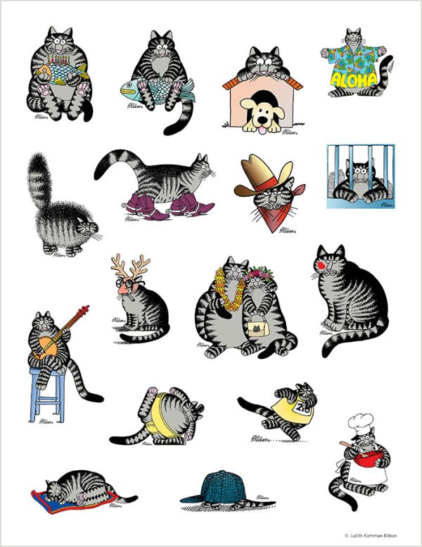B. Kliban: CatStickers Sticker Book - Image 3