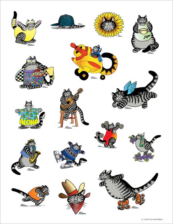 B. Kliban: CatStickers Sticker Book - Image 4