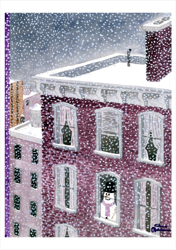 Charles Addams: Brownstone Snowman Holiday Cards - Image 2