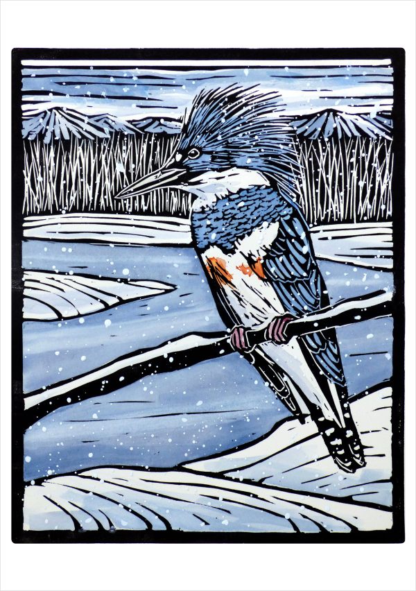 Molly Hashimoto: Kingfisher in the Snow Holiday Cards - Image 2