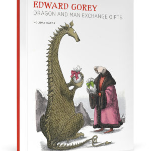 Edward Gorey: Dragon and Man Exchange Gifts Holiday Cards