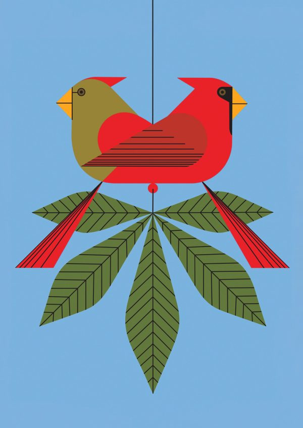Charley Harper: Cardinals Consorting Holiday Cards - Image 2