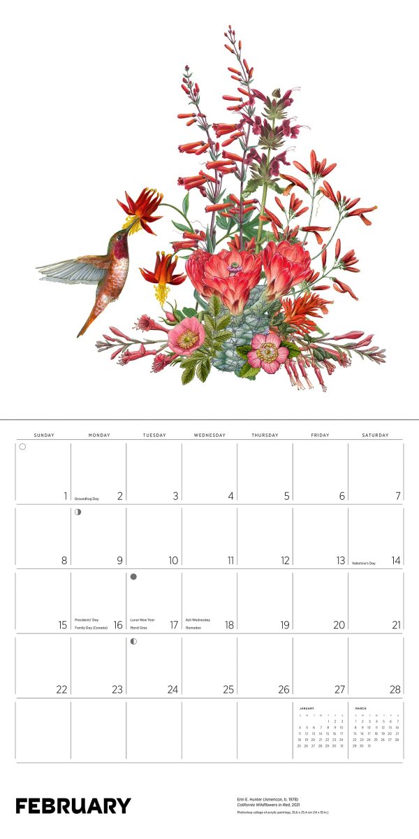 Erin E. Hunter: Pollinators 2026 Wall Calendar - Image 4