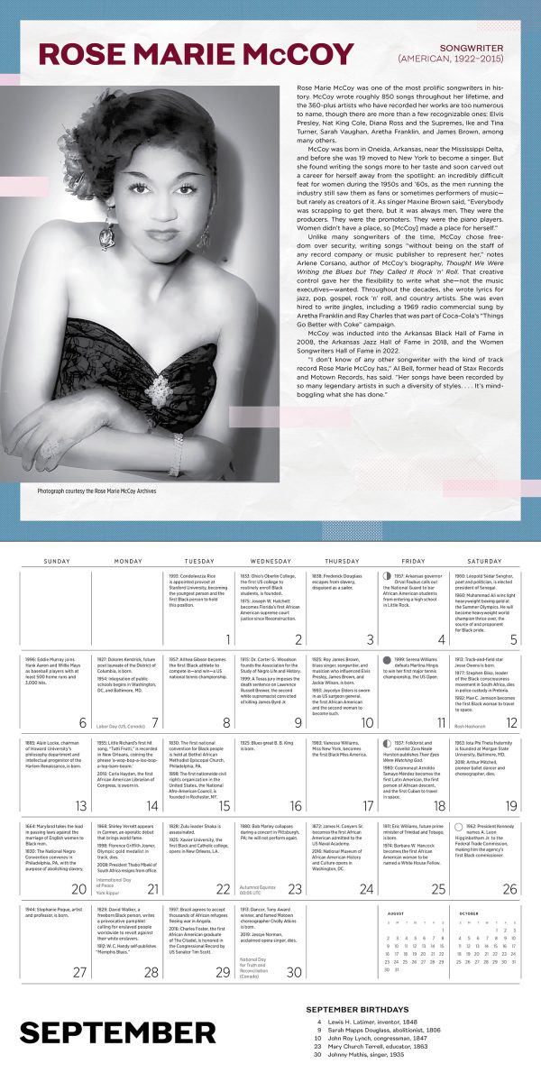 A Journey into 365 Days of Black History 2026 Wall Calendar - Image 3