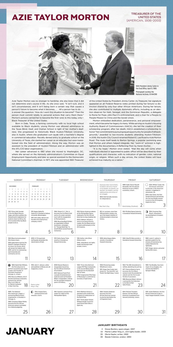 A Journey into 365 Days of Black History 2026 Wall Calendar - Image 4