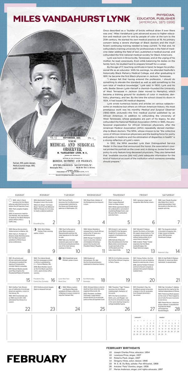 A Journey into 365 Days of Black History 2026 Wall Calendar - Image 5