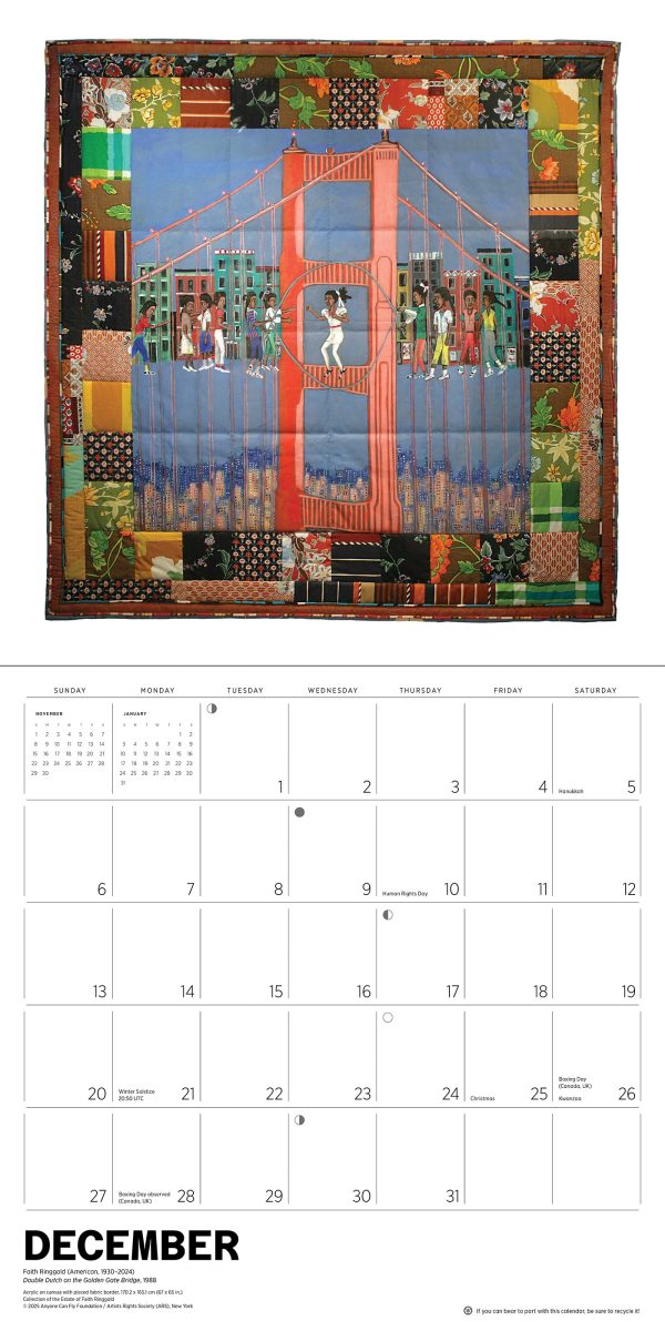 Faith Ringgold 2026 Wall Calendar - Image 3