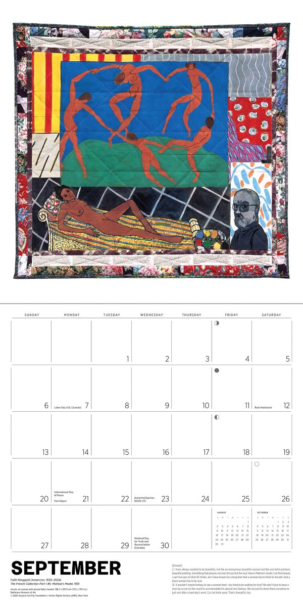 Faith Ringgold 2026 Wall Calendar - Image 6