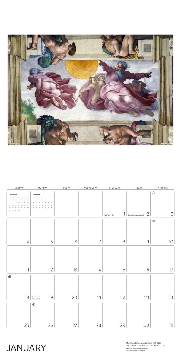 Michelangelo 2026 Wall Calendar - Image 3