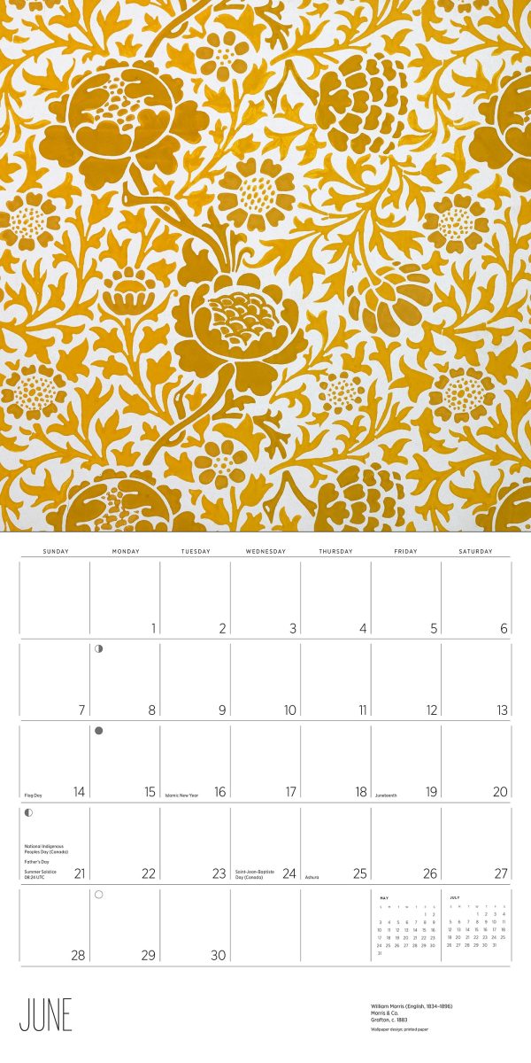 William Morris: Arts & Crafts Designs 2026 Wall Calendar - Image 4