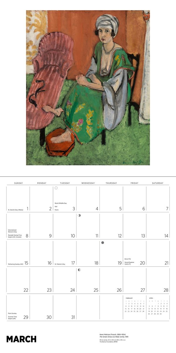 Henri Matisse 2026 Wall Calendar - Image 4