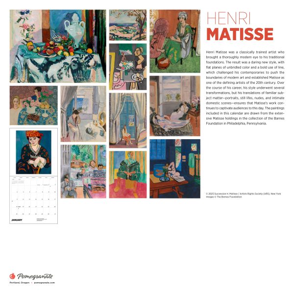 Henri Matisse 2026 Wall Calendar - Image 8