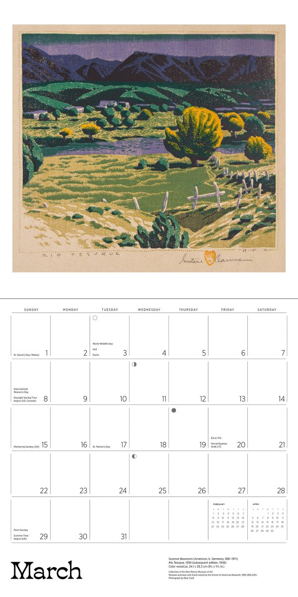 A Small. Untroubled World: The Art of Gustave Baumann 2026 Wall Calendar - Image 5