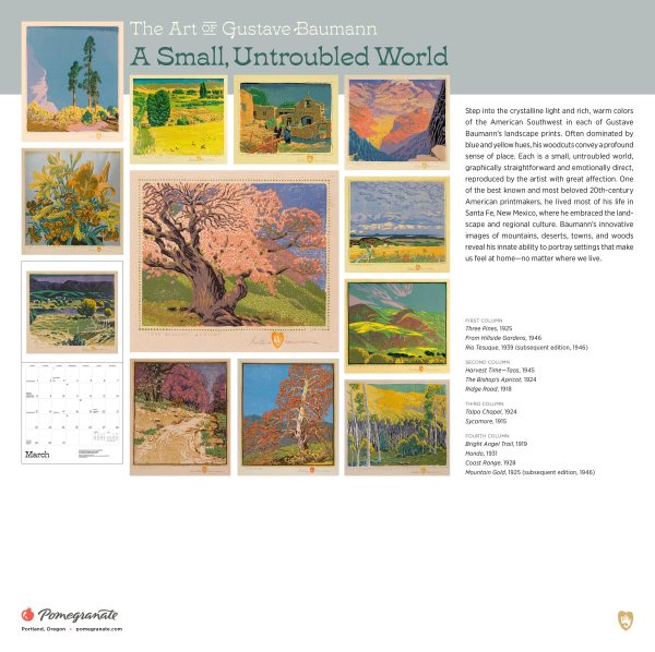 A Small. Untroubled World: The Art of Gustave Baumann 2026 Wall Calendar - Image 8