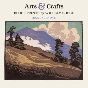 Arts & Crafts Block Prints by William S. Rice 2026 Wall Calendar