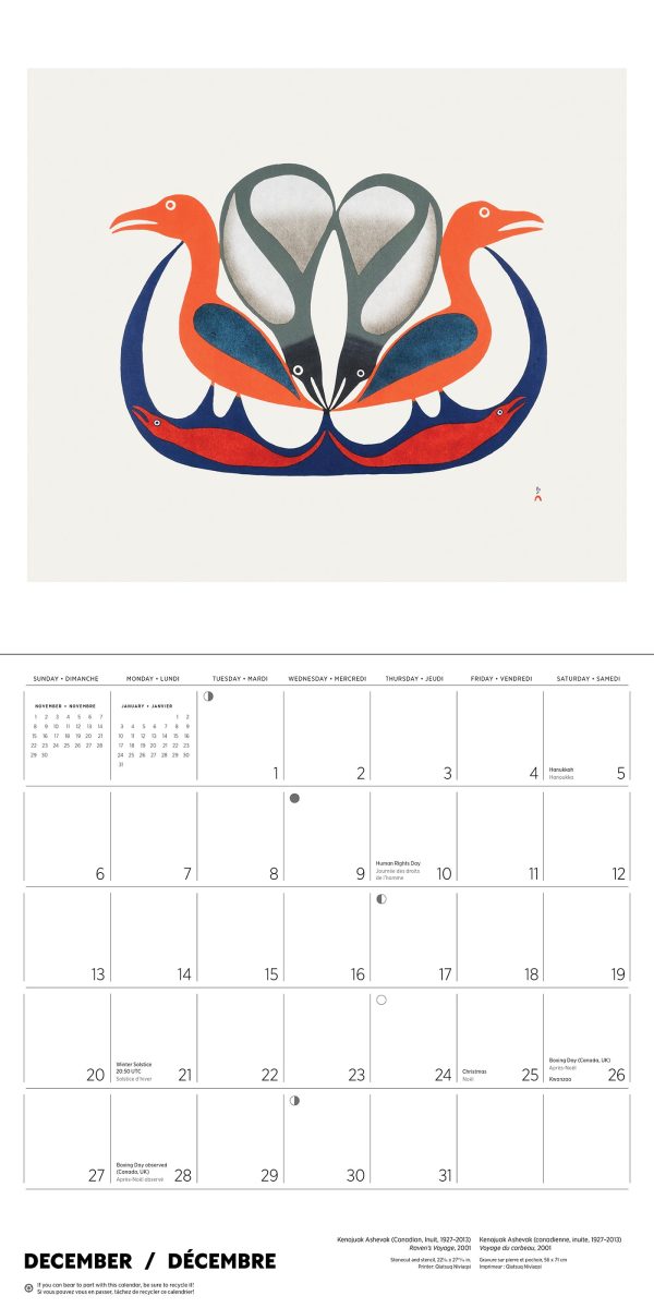 Kenojuak Ashevak 2026 Wall Calendar - Image 5