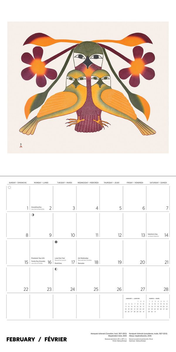 Kenojuak Ashevak 2026 Wall Calendar - Image 7
