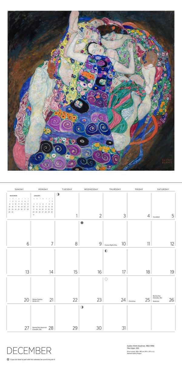 Gustav Klimt 2026 Wall Calendar - Image 7