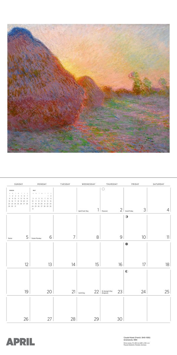 Claude Monet 2026 Wall Calendar - Image 4
