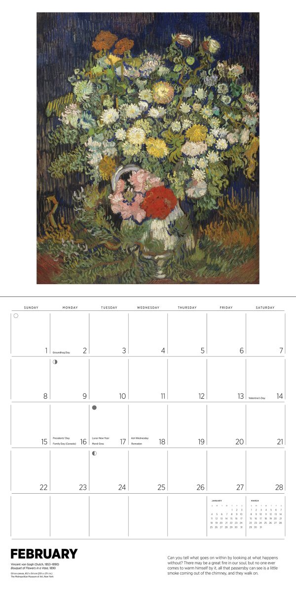 Vincent van Gogh 2026 Wall Calendar - Image 3
