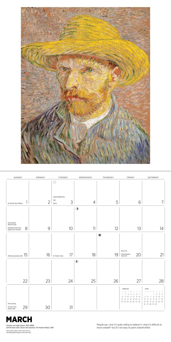 Vincent van Gogh 2026 Wall Calendar - Image 4