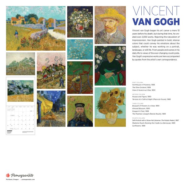 Vincent van Gogh 2026 Wall Calendar - Image 8
