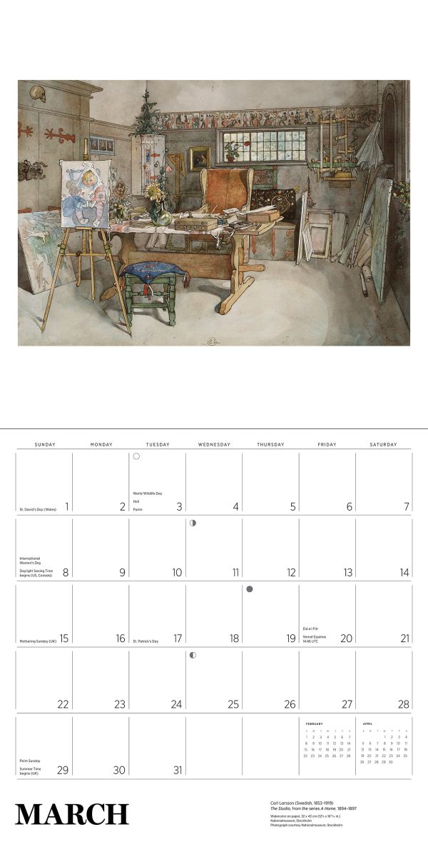 Carl Larsson 2026 Wall Calendar - Image 5