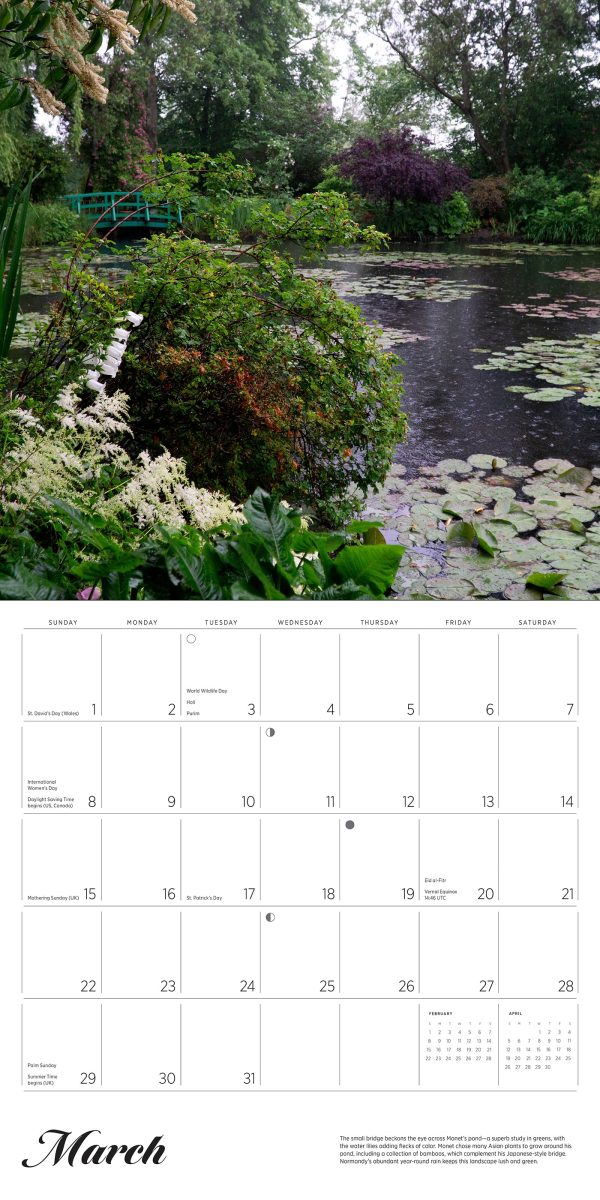 Monet's Passion: The Gardens at Giverny 2026 Wall Calendar - Image 5