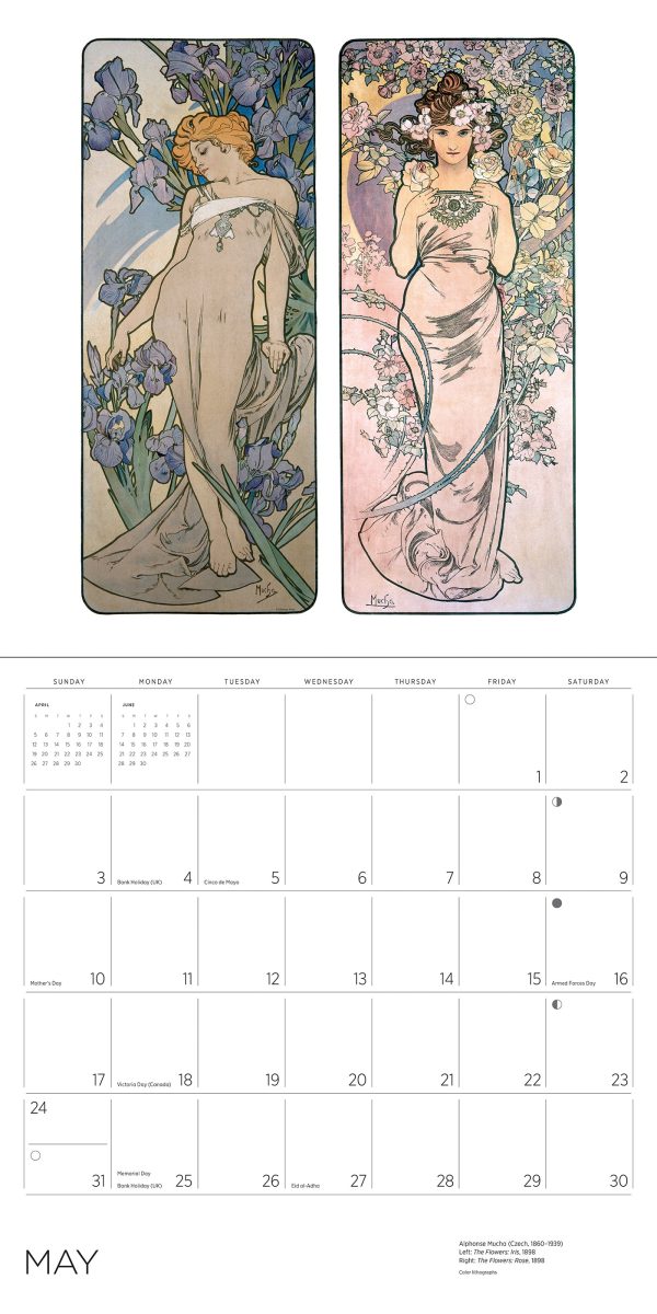 Alphonse Mucha 2026 Wall Calendar - Image 4