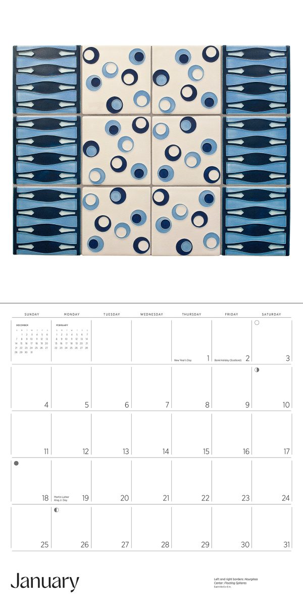 Arts & Crafts Tiles: Made by Motawi Tileworks 2026 Wall Calendar - Image 3