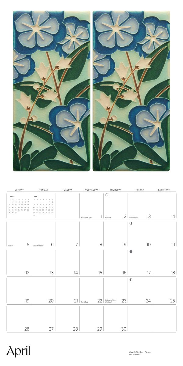 Arts & Crafts Tiles: Made by Motawi Tileworks 2026 Wall Calendar - Image 6