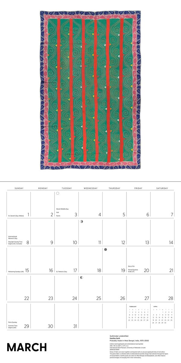 Antique Quilts 2026 Wall Calendar - Image 5